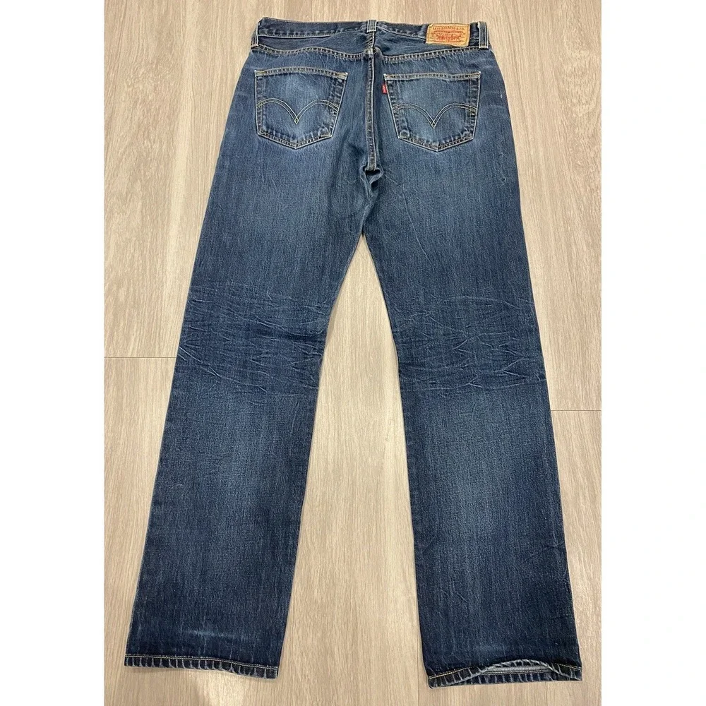 Levi's 501 Jeans Men's 33x32 (34x33) Button Fly Classic Fit Straight Blue